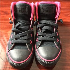 Kids Black and Pink Converse