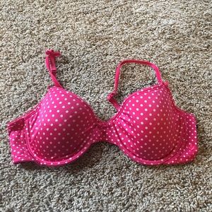 Aerie hot pink polka dot bra