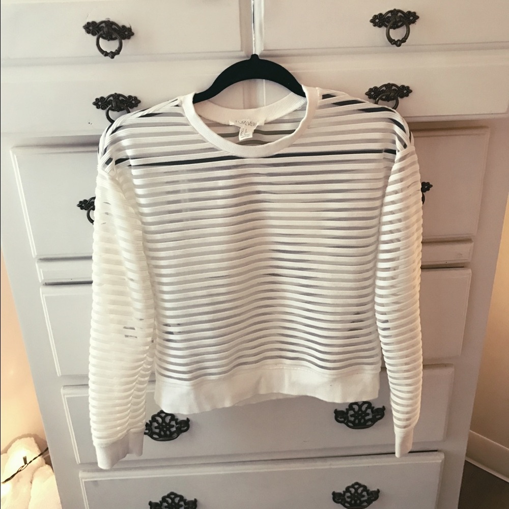 Forever 21 Sheer Crop Top