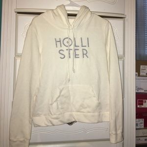 White/cream Hollister hoodie. Very soft!