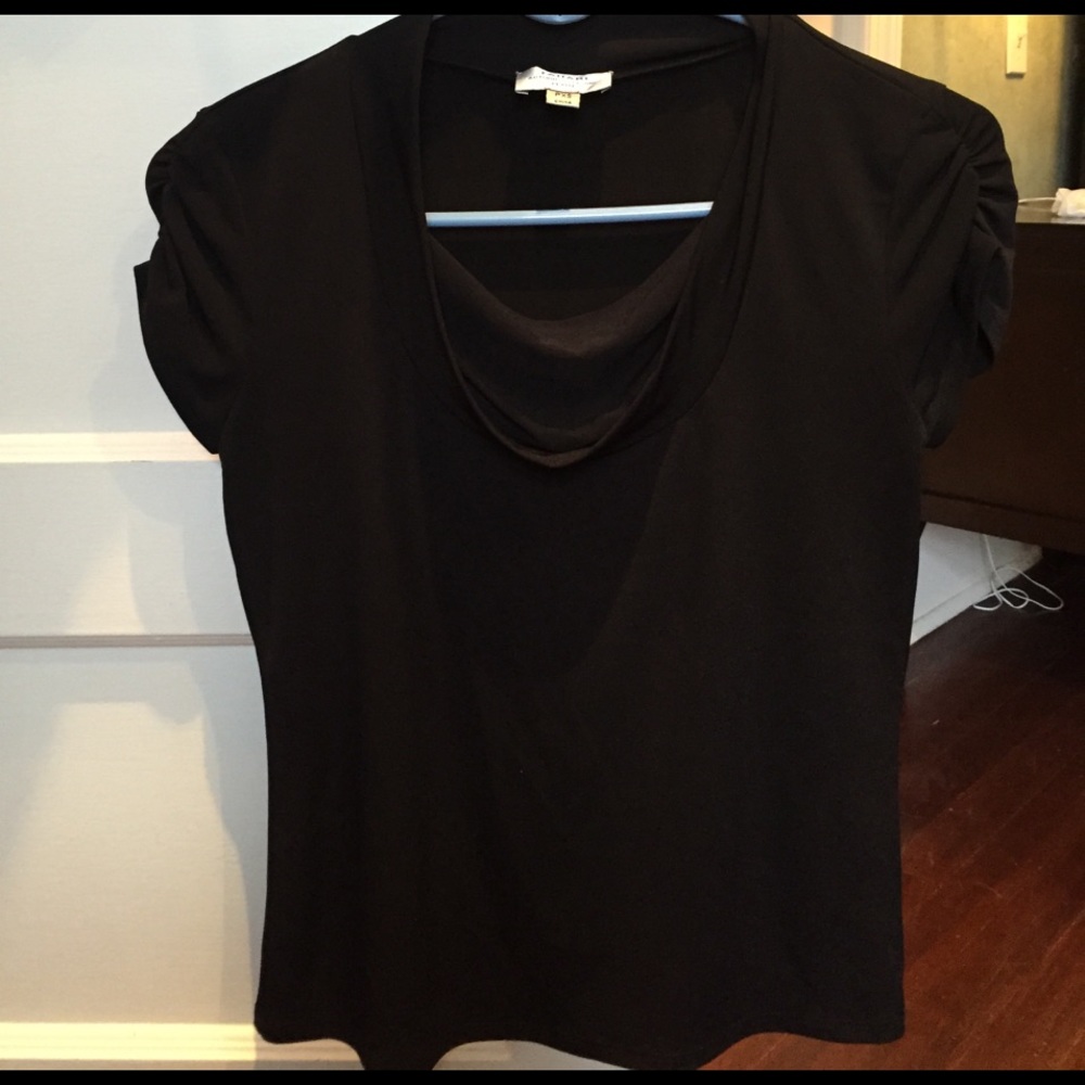 Tahari black blouse