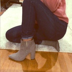 Grey Suede Boots
