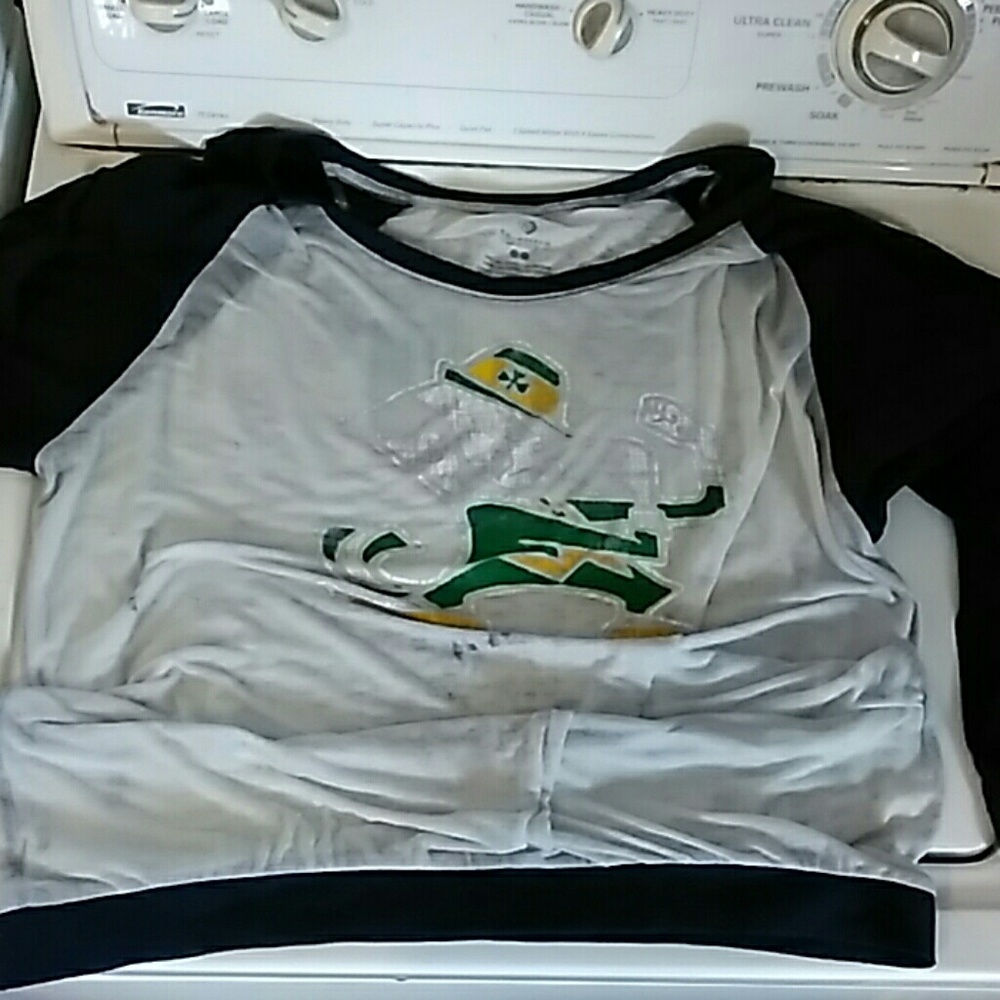Women's Notre Dame see through long sleeve shirt