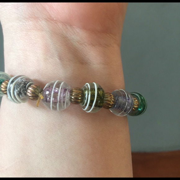 Bracelet with glass beads - Picture 4 of 4