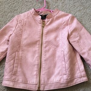 Pink Osh Kosh leather coat