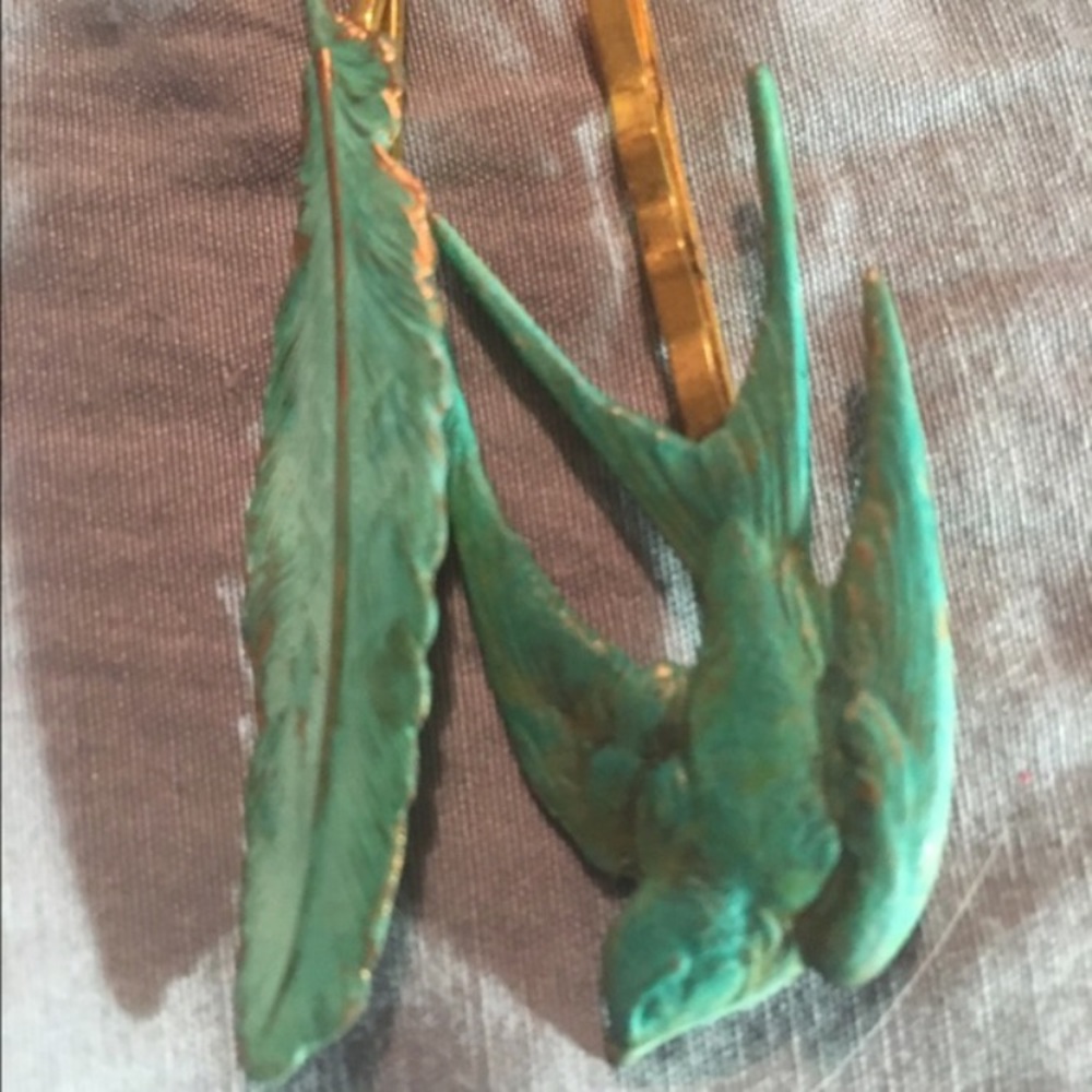 Handmade Swallow/Leaf Hairpins