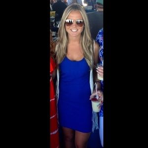 Blue bodycon tank dress