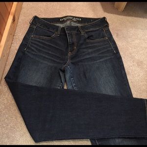 America Eagle dark blue jegging super stretch 10