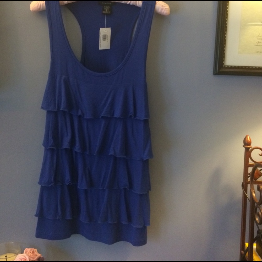 NWT Royal Blue Ruffle Tank - Picture 4 of 4