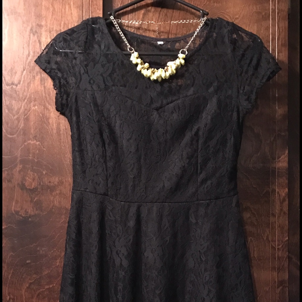Black lace dress