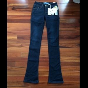 Dark wash boot cut jeans