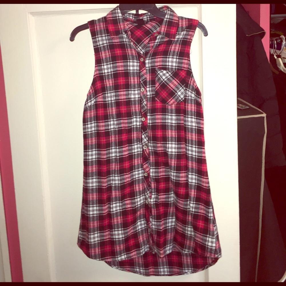 F21 Plaid Sleeveless Dress