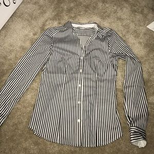 Black and white striped button down !