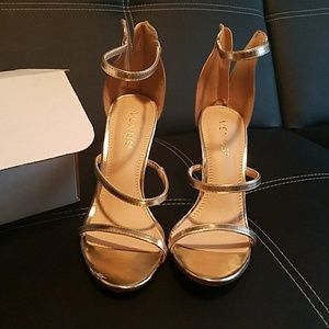 Gold High Heels