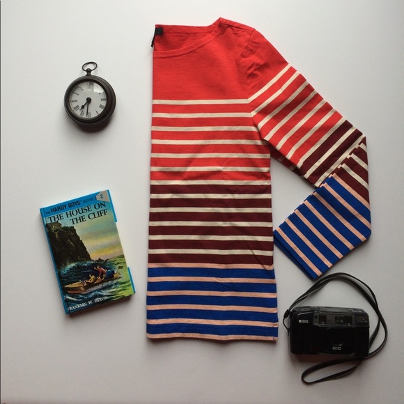 J. Crew Tops - NWT J. Crew 3/4 Sleeve Striped T-Shirt