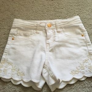 White jean shorts