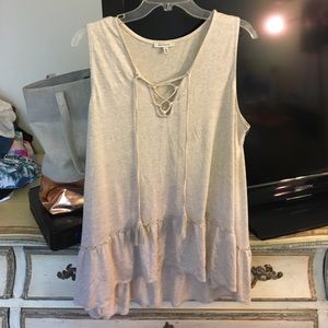 Lace Flowy Tank Top