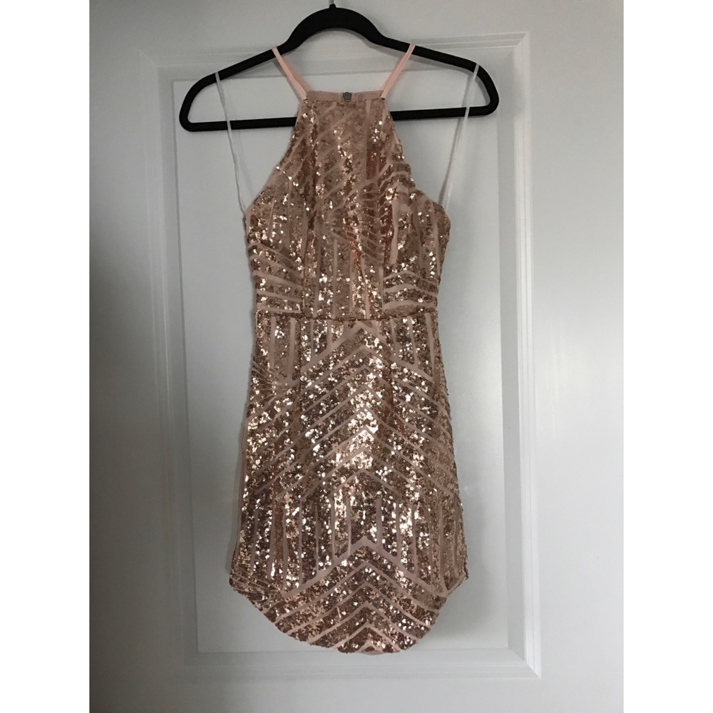 Hello Molly Rose Gold Sequin Dress