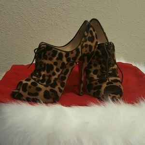 Leopard lady derby booties