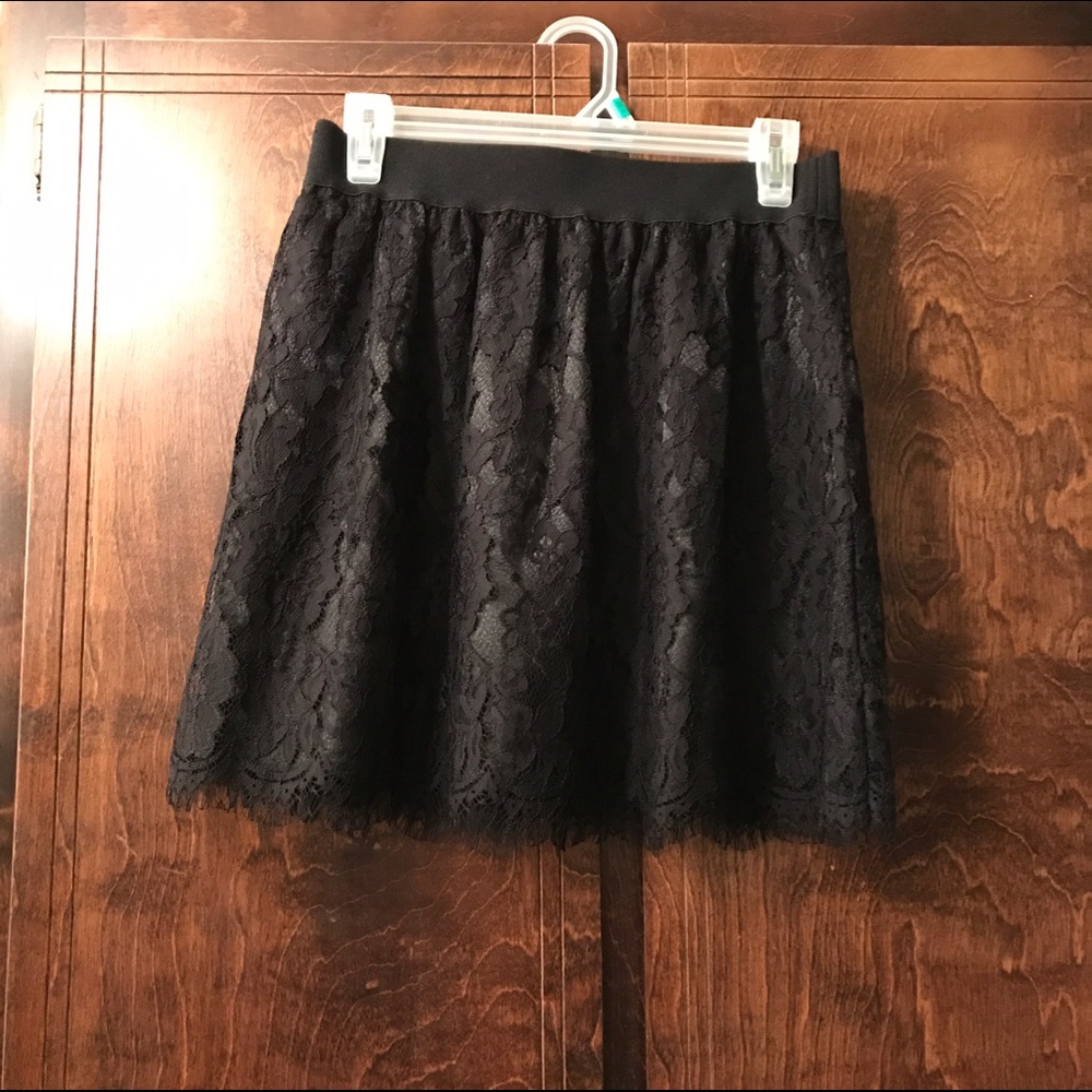 Black lace skirt