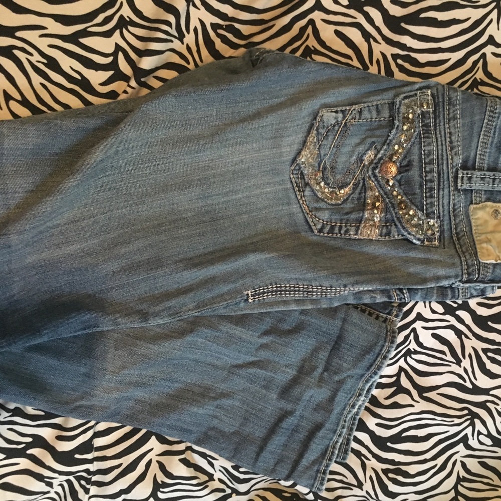 silver jeans