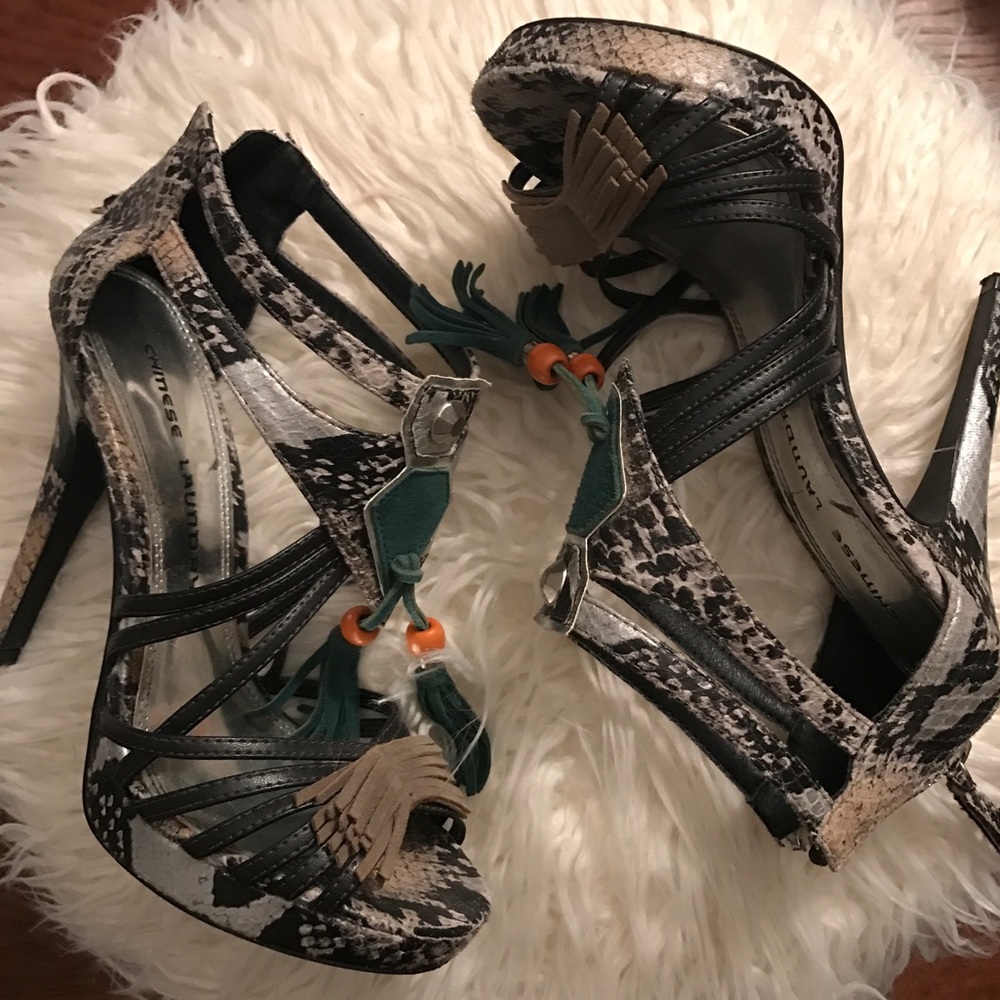 Chinese Laundry Snakeskin Heels