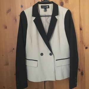 Work Chic Tan and Black Blazer