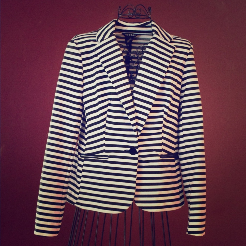 B&W Striped Blazer