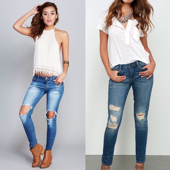 Bellanblue Jeans - 🚨LAST🚨SHILOH distressed skinny - MED DARK Bellanblue Jeans - 🚨LAST🚨SHILOH distressed skinny - MED DARK