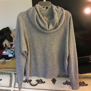 Gray Cowl Neck Sweater