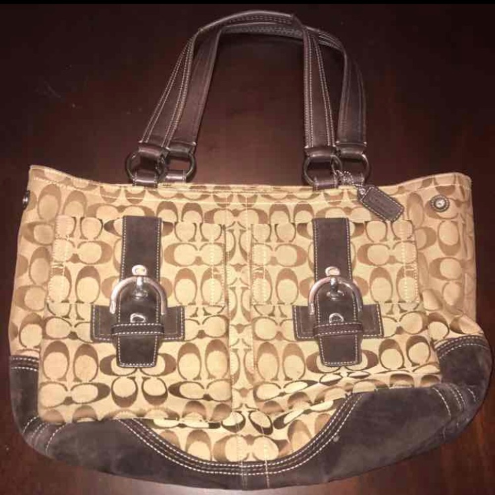 GUC large auth. coach handbag
