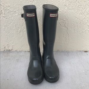 Tall Gray Hunter Boots