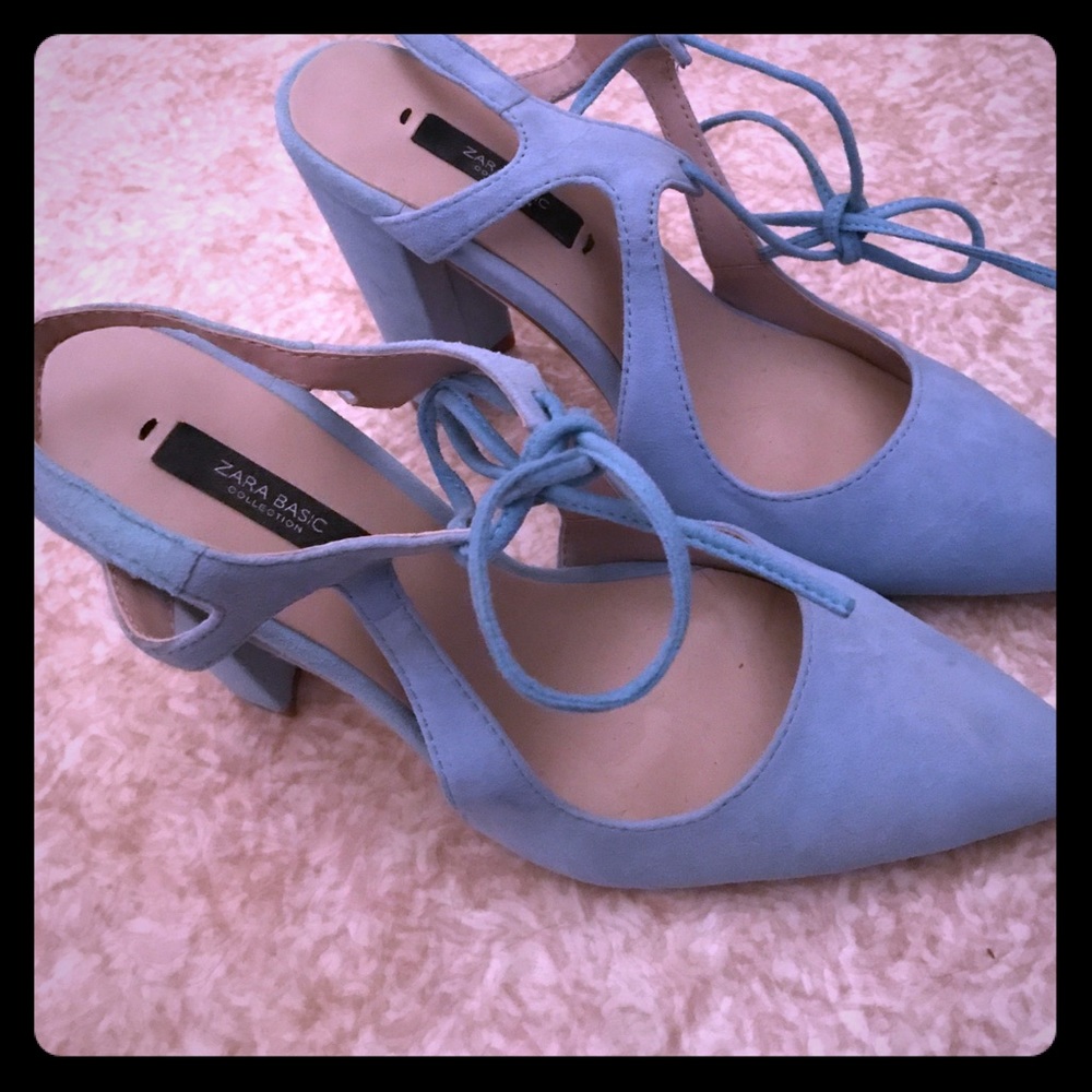 Brand new Zara basic powder blue heels size 38