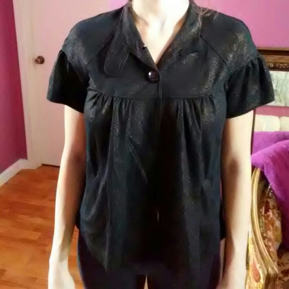 One button la too short sleeve jacket