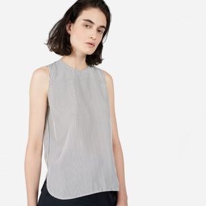 Everlane striped silk sleeveless top