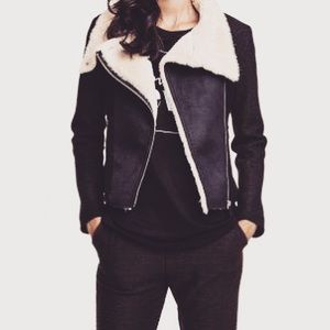 NWOT Wool and faux fur jacket