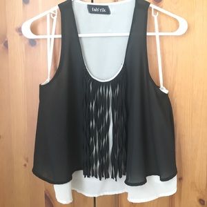 Fringe Detail Crop Top