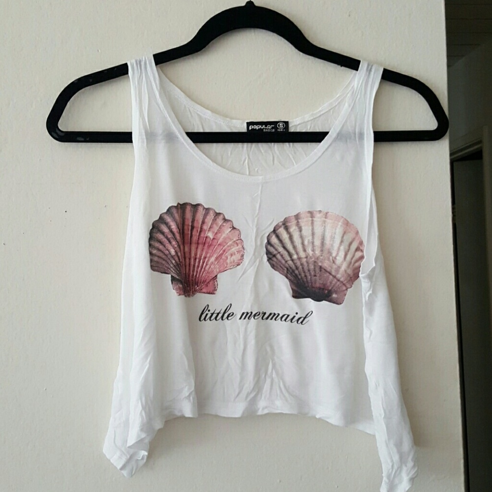 -HOLD-Mermaid shell tank top