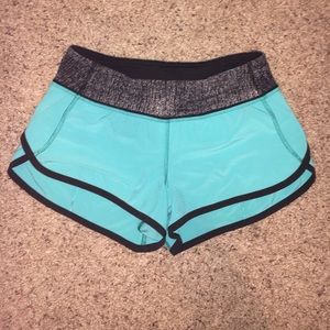 Teal Lulu Lemon shorts