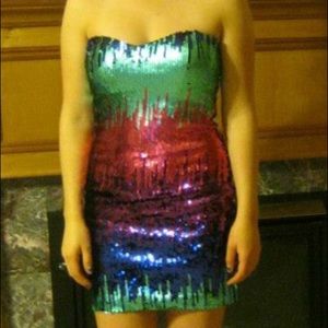Sparkly strapless dress