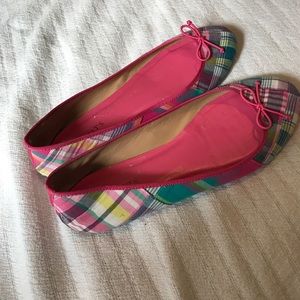 Talbots 9.5 plaid multicolored ballet flats