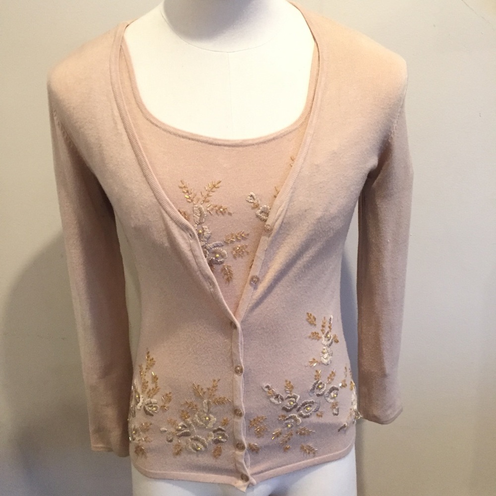 Set of Cardigan and Blouse