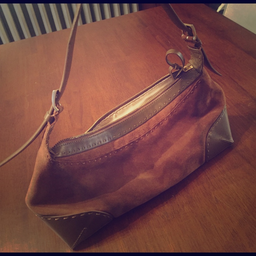 Suede brown Ann Taylor purse