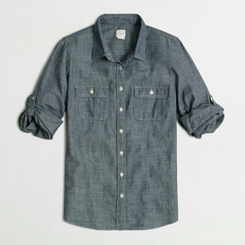 J. Crew Chambray 2 pocket shirt