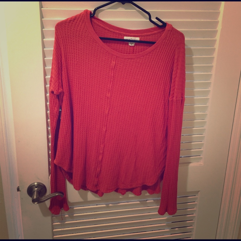 Pinkish red long sleeve thermal