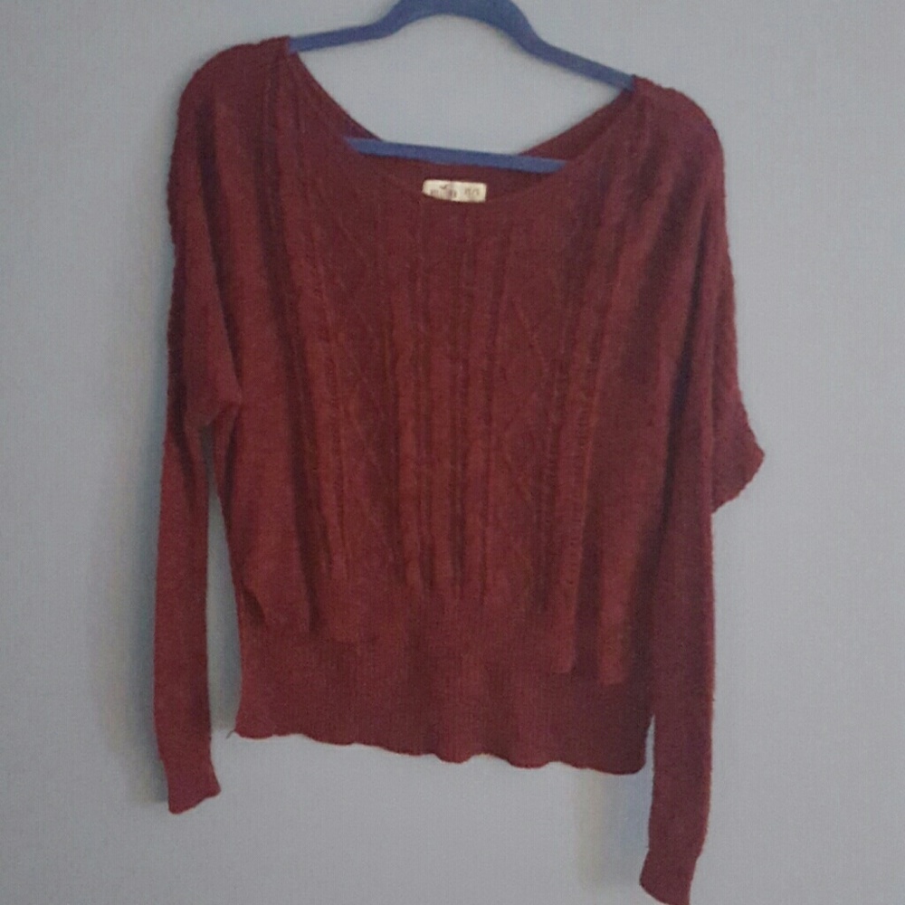 Burgundy Hollister Sweater Size Xs/S