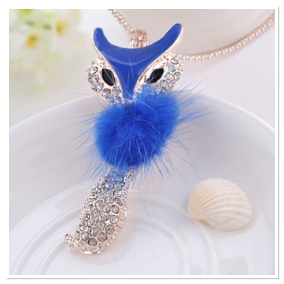 Boutique Jewelry - Blue Enamel Fox Pendant Boutique Jewelry - Blue Enamel Fox Pendant