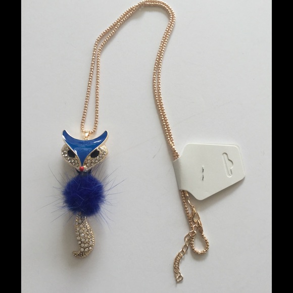 Boutique Jewelry - Blue Enamel Fox Pendant Boutique Jewelry - Blue Enamel Fox Pendant