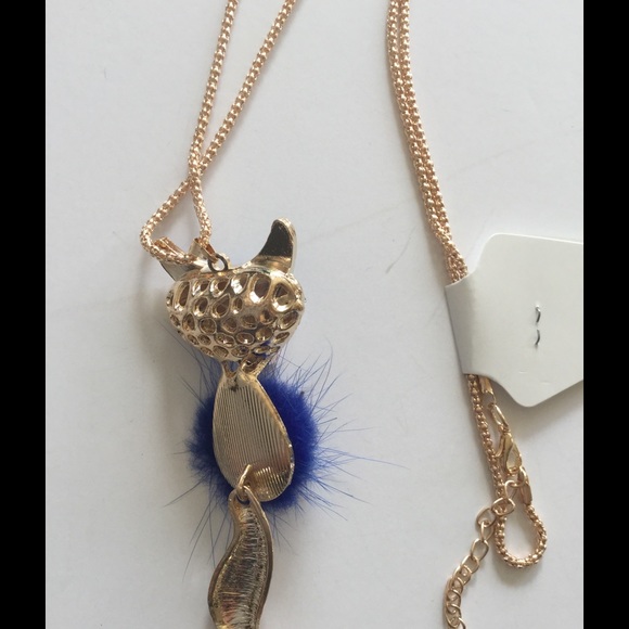 Boutique Jewelry - Blue Enamel Fox Pendant Boutique Jewelry - Blue Enamel Fox Pendant