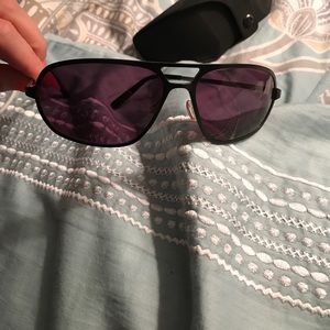 Men's Authentic Black Oliver Peoples aviators